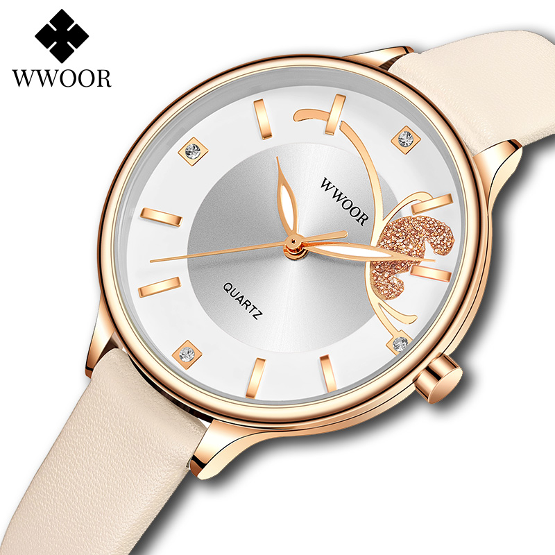 Luxury Watch White - WWOOR Luxury Women's Watch Quartz Waterproof