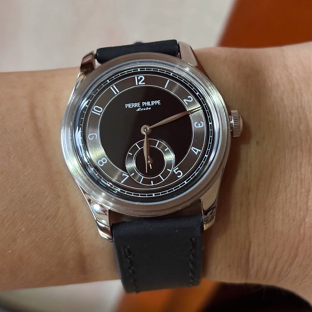 Guilloché Dial Watch - High-end men's 38MM watch black enamel