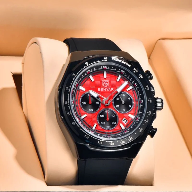 Luxury Watch Box - BENYAR Luxury Men's Watch Date Chronograph