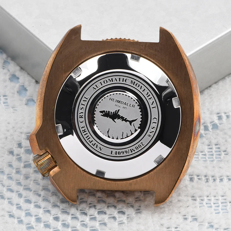 Bronze Case Watch - HEIMDALLR CUSN8 Bronze Turtle 6105 Watch