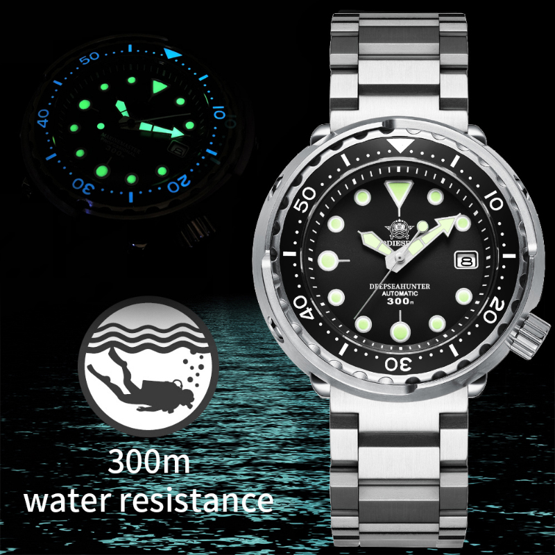 Diver Watch 300M - ADDIESDIVE Men's Mechanical Watch C3 Luminous
