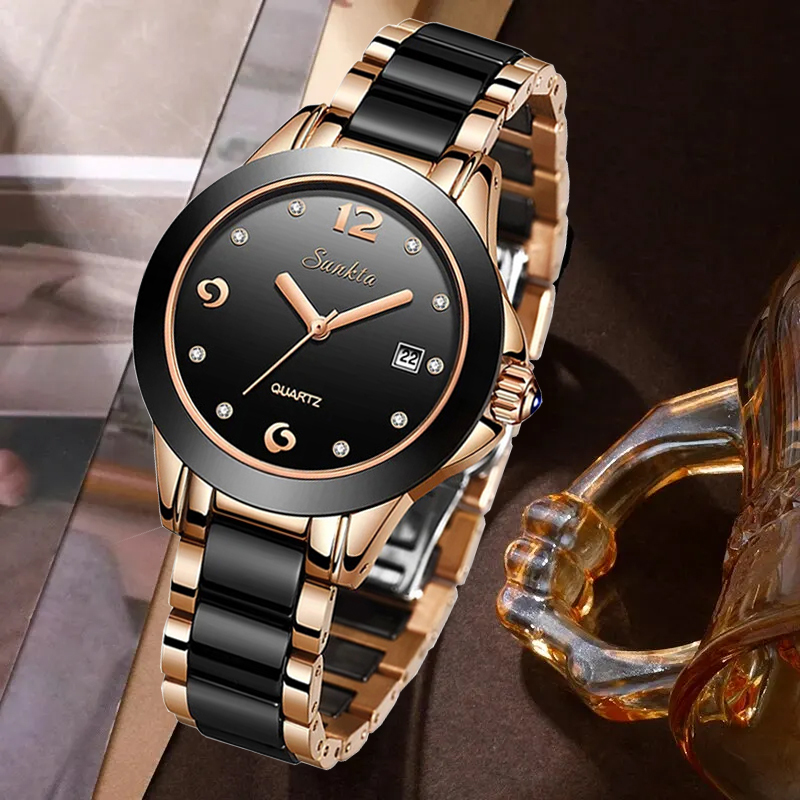 Luxury Watch Box - LIGE Sunkta Fashion Elegant Women's Watches