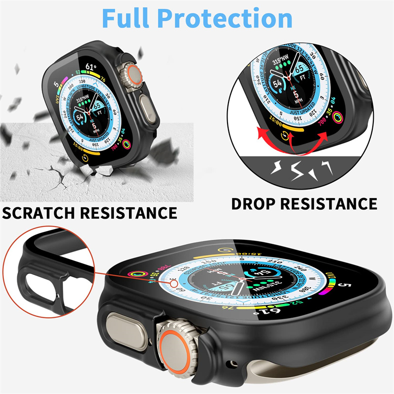 Glass+case For Apple Watch Ult - đánh giá và giá Luxury Watch Protection Film