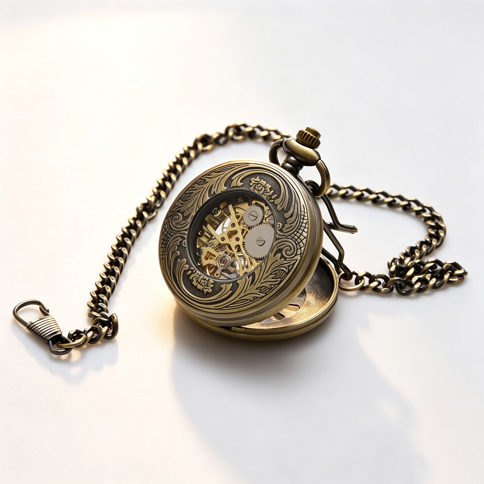 Roman Numerals Quartz Pocket W - đánh giá và giá Bronze Case Watch