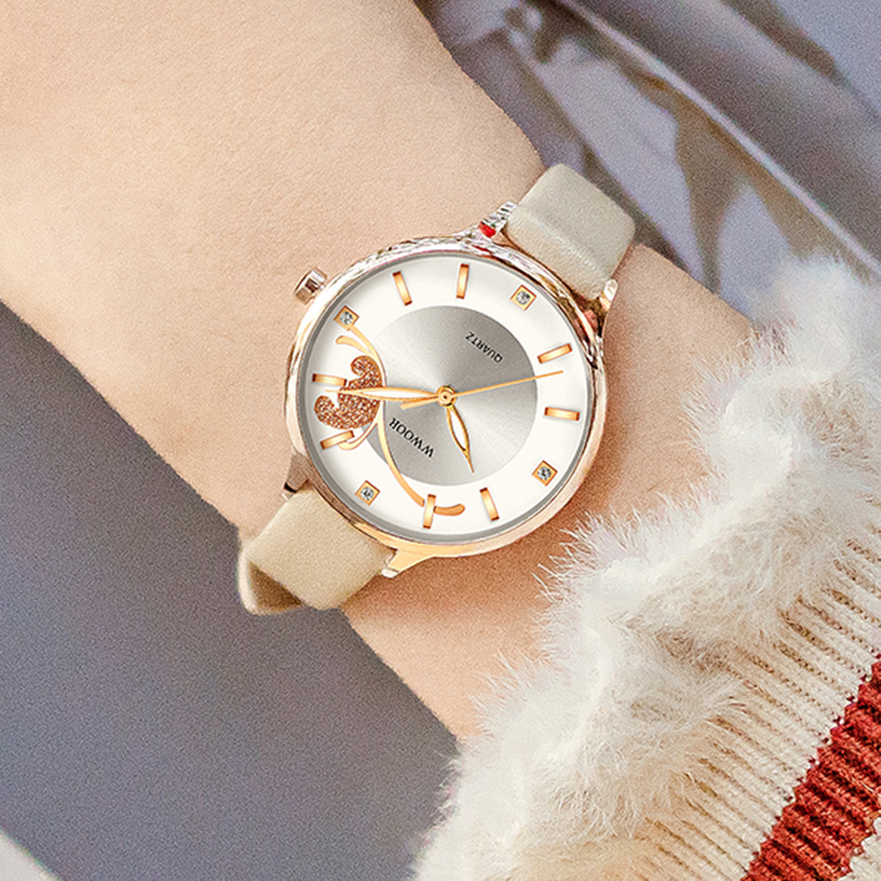 WWOOR Luxury Women's Watch Qua - đánh giá và giá Luxury Watch White