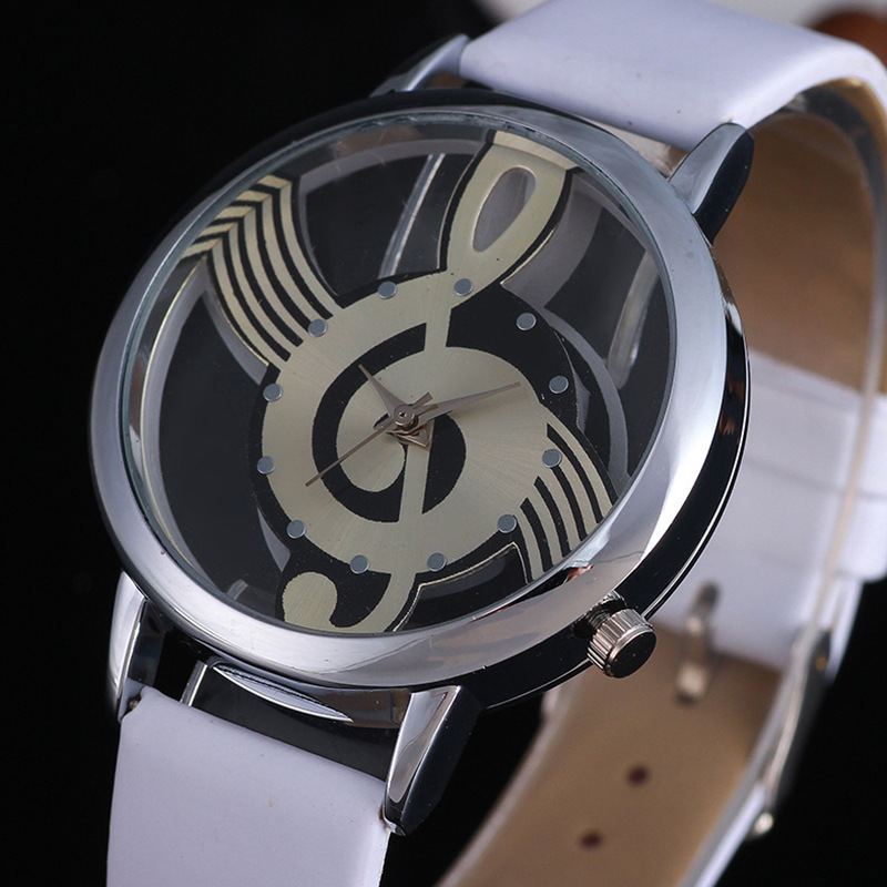 Fashion Hollow Music Shape Wat - đánh giá và giá Luxury Watch White