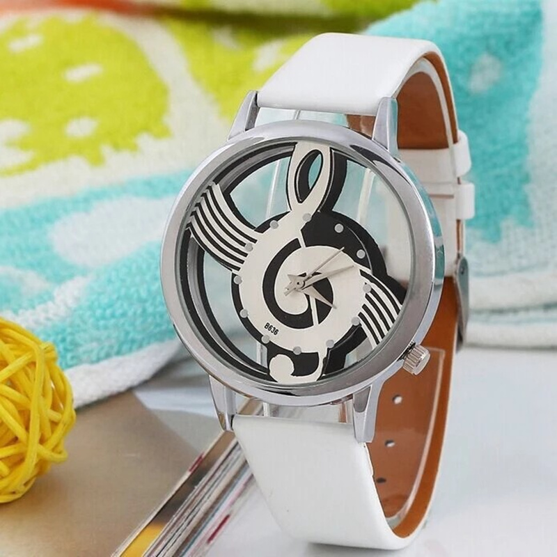 Fashion Hollow Music Shape Wat - đánh giá và giá Luxury Watch White