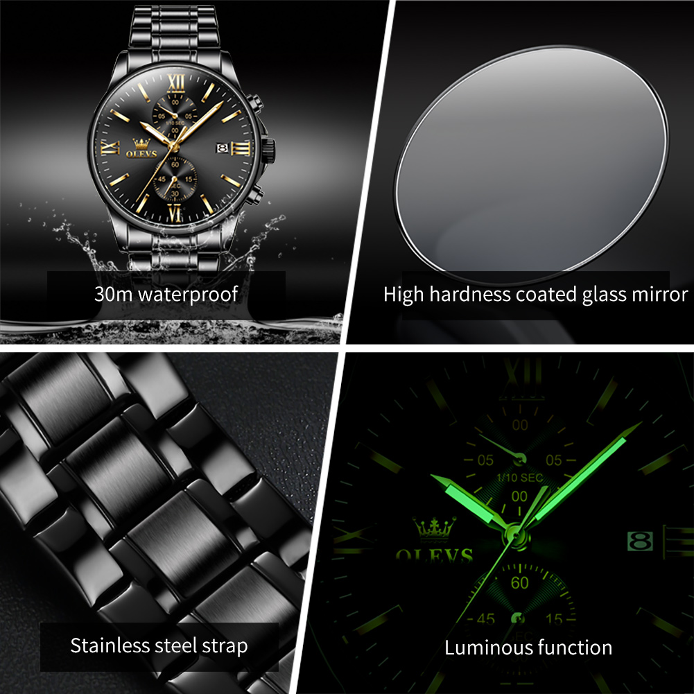 OLEVS 2886 Classic Black Quart - đánh giá và giá Zen Luxury Watch