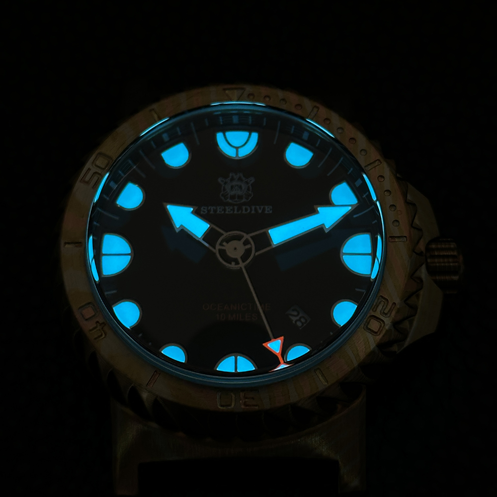 STEELDIVE Men Automatic Watch  - đánh giá và giá Bronze Case Watch