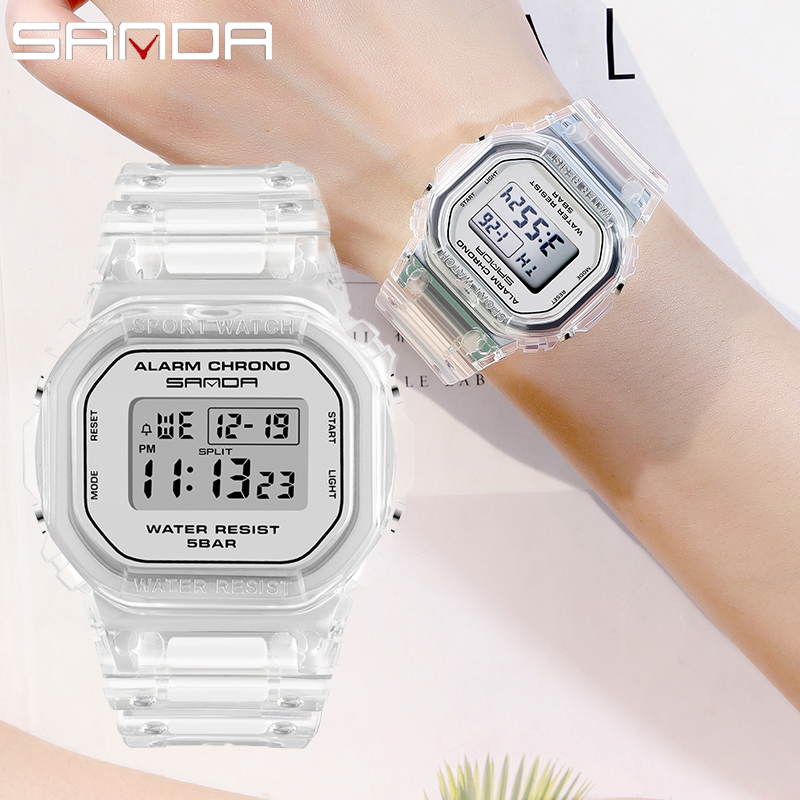 SANDA White Fashion Sport Watc - đánh giá và giá Luxury Watch White