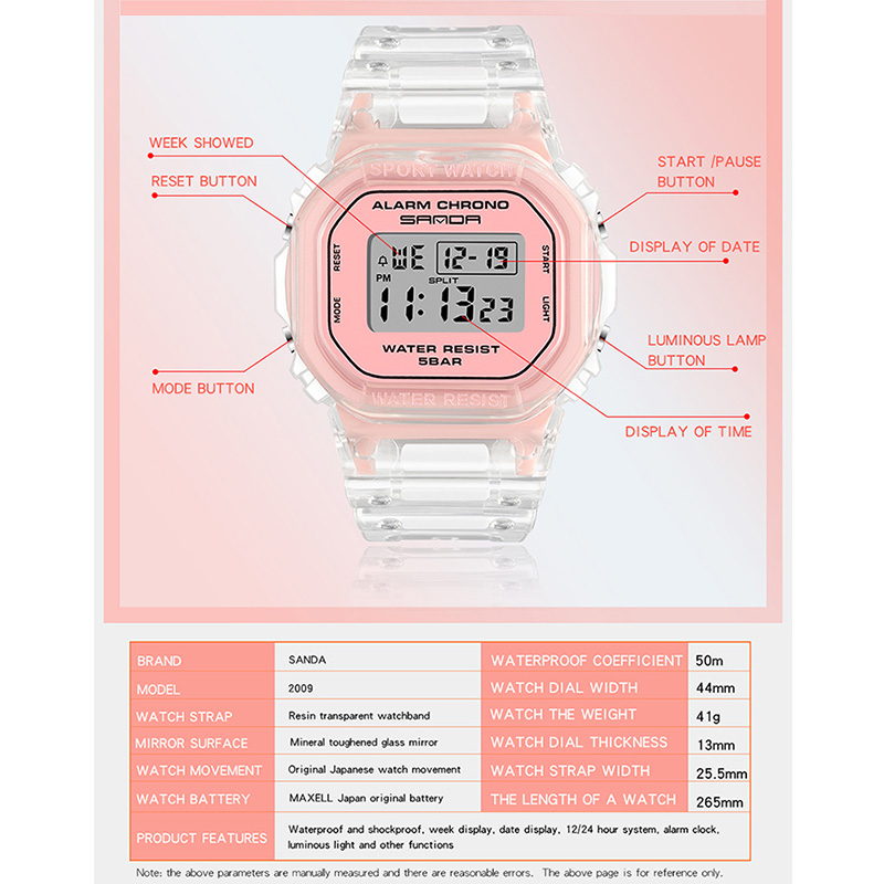 SANDA White Fashion Sport Watc - đánh giá và giá Luxury Watch White