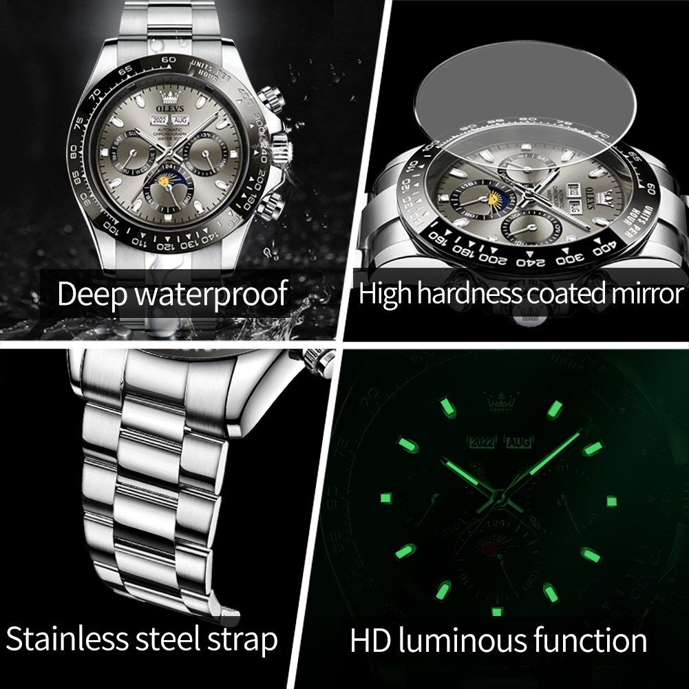 OLEVS Cao Cấp Đồng Hồ Nam Chro - đánh giá và giá Luxury Watch On Sale