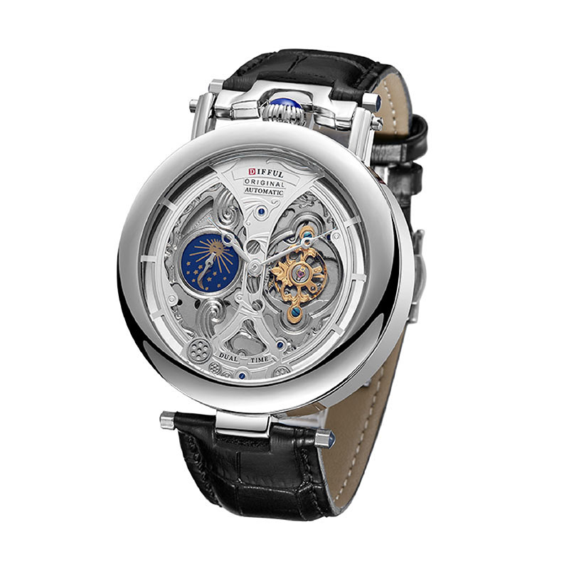 DIFFUL Luxury Big Skeleton Dia - đánh giá và giá Automatic Pilot Watch