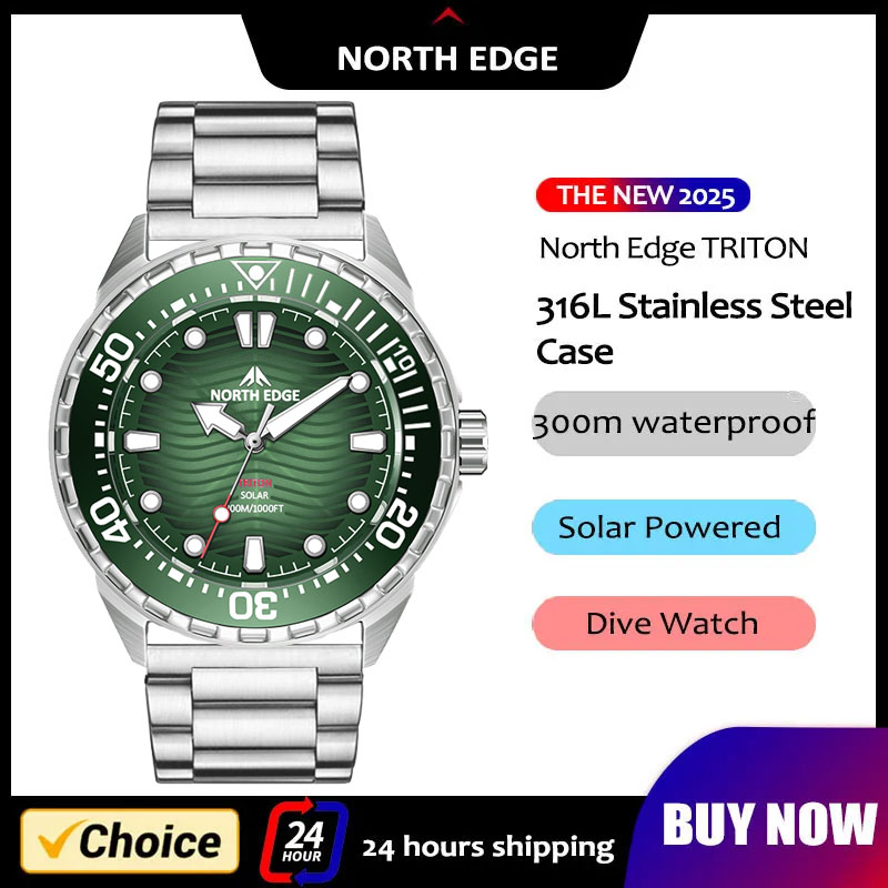 2026 New NORTH EDGE TRITON Sol - đánh giá và giá Diver Watch 300M
