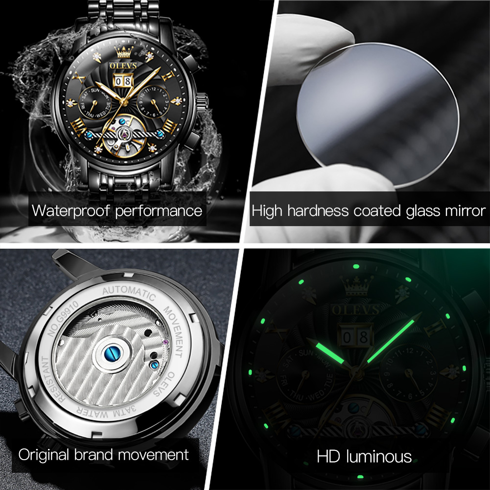 OLEVS Classic Men's Watches To - đánh giá và giá Automatic Pilot Watch