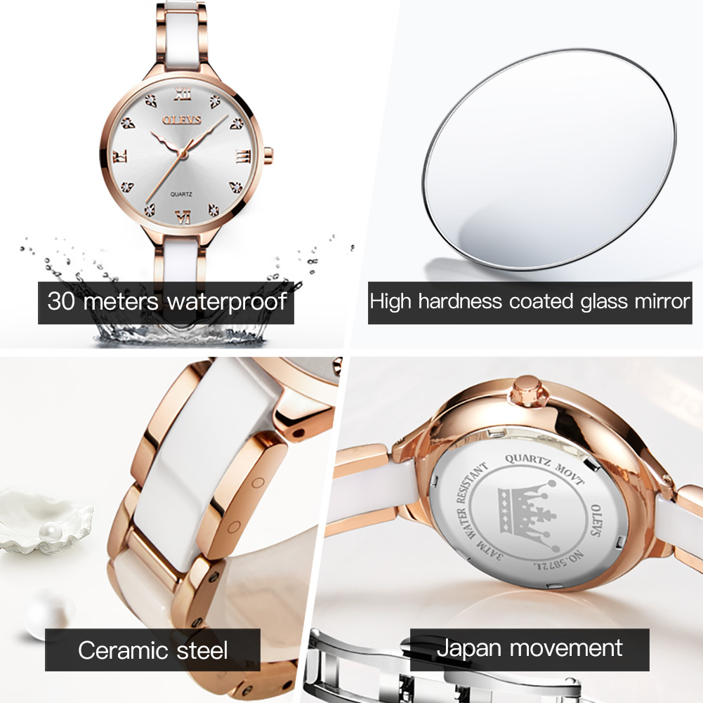 OLEVS Gốm Đầm Nữ Đồng Hồ Cao C - đánh giá và giá Luxury Watch Japan