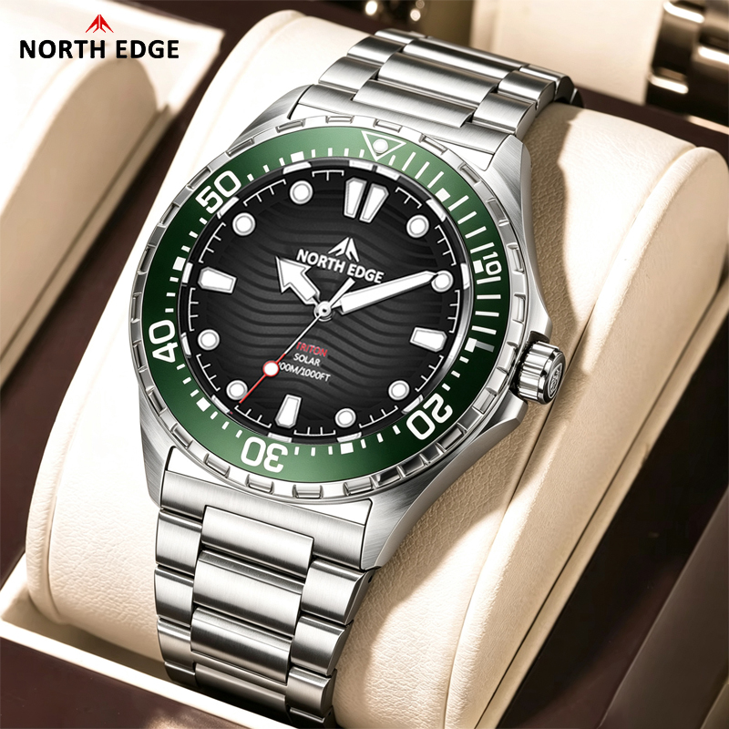 NORTH EDGE TRITON Solar Dive W - đánh giá và giá Diver Watch 300M