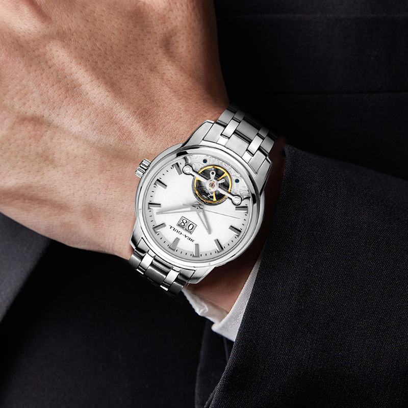 Seagull Flywheel Series Men's  - đánh giá và giá Guilloché Dial Watch