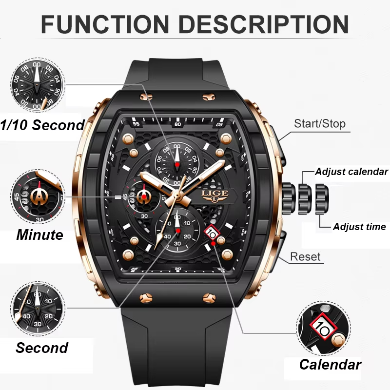 LIGE Top Brand Luxury Men Watc - đánh giá và giá Zen Luxury Watch
