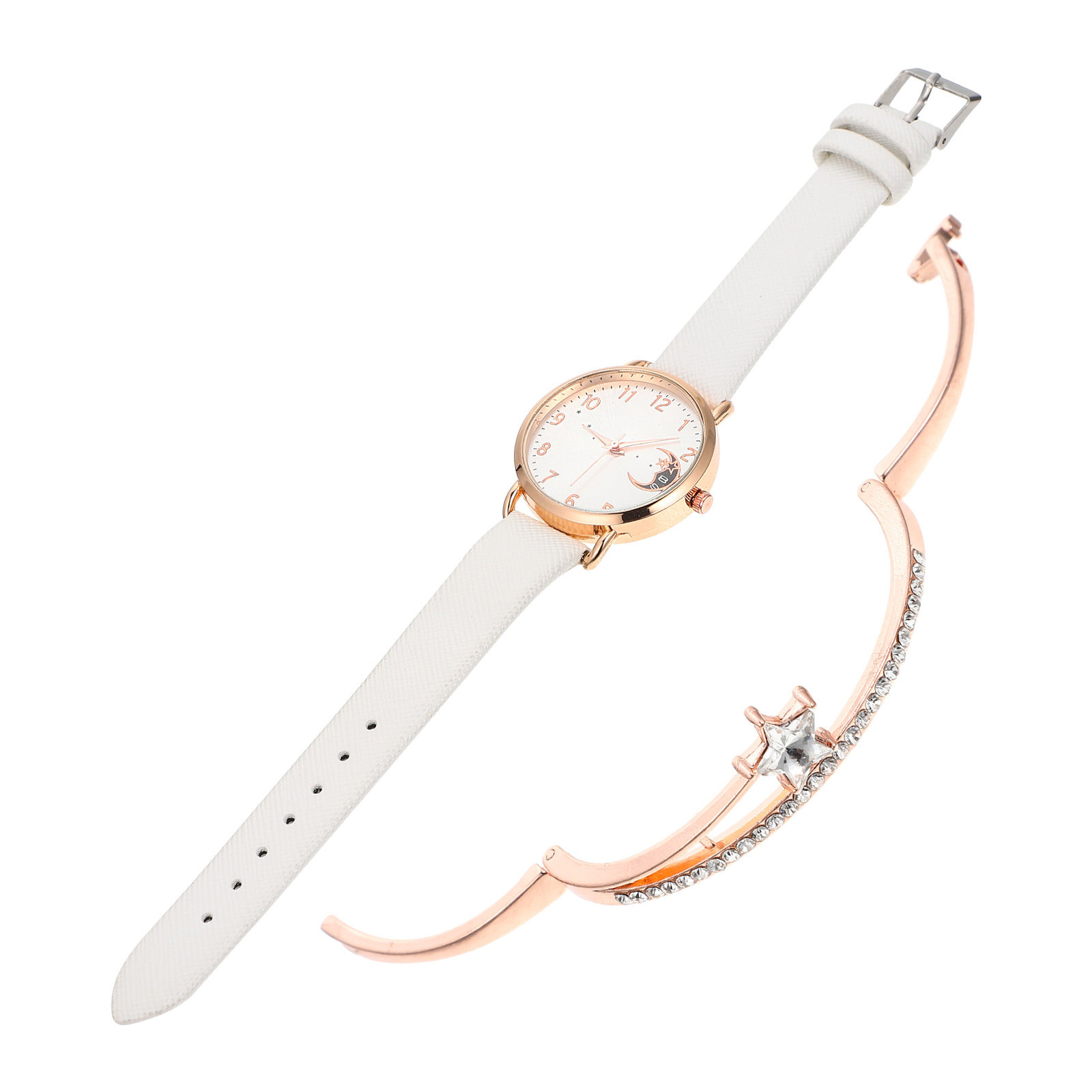 1Set Women Watch Bracelet Set  - đánh giá và giá Luxury Watch White