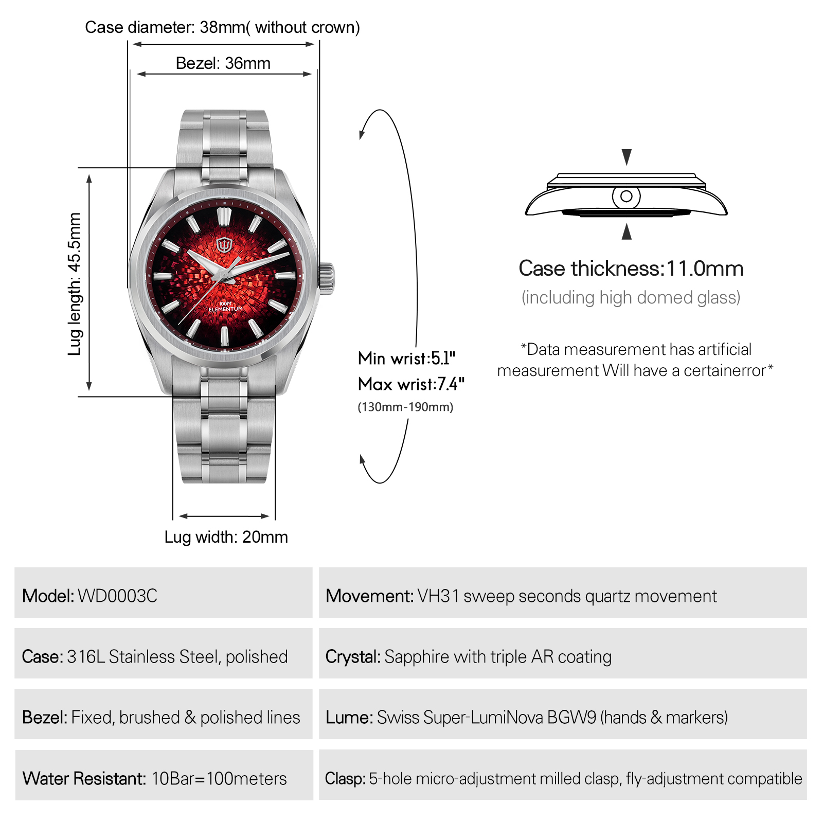 Watchdives New WD0003C Quartz  - đánh giá và giá Guilloché Dial Watch