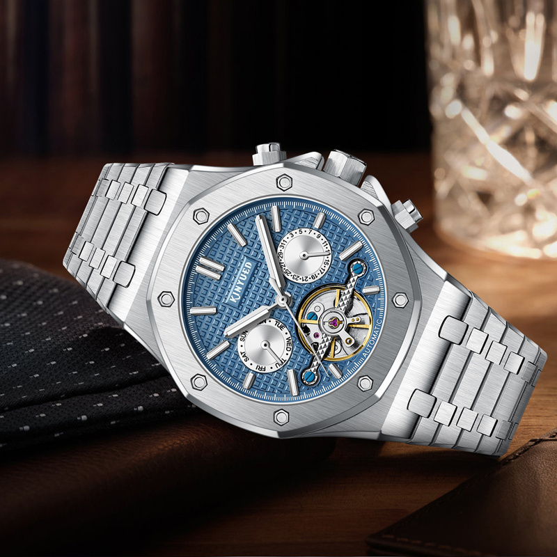 KINYUED Brand Fashion Blue Mec - đánh giá và giá Automatic Pilot Watch