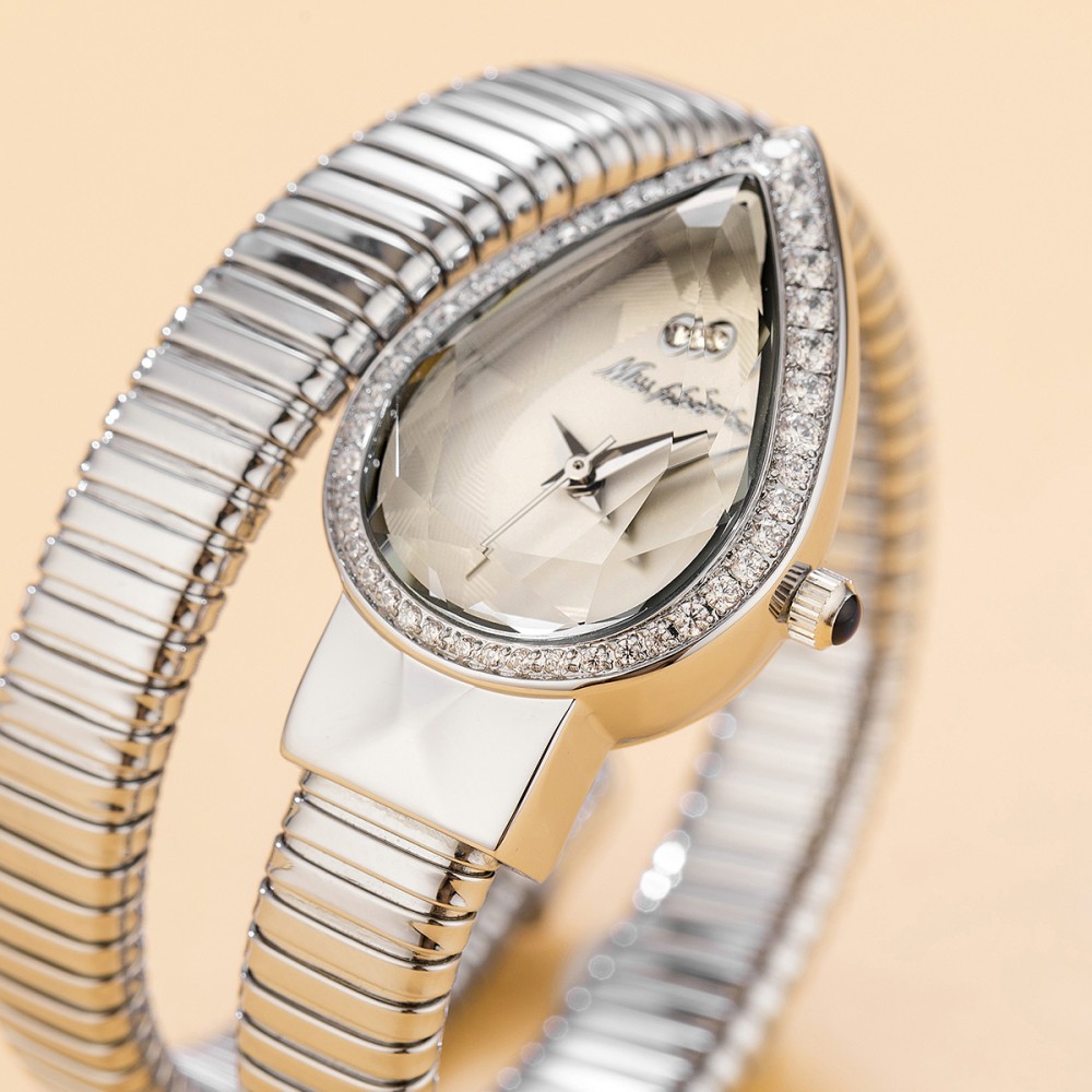 MISSFOX Snake Shape Diamond Wa - đánh giá và giá Luxury Watch White