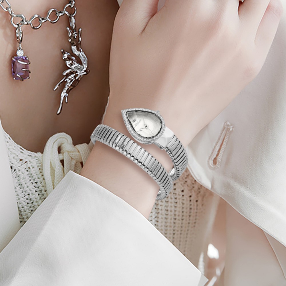 MISSFOX Snake Shape Diamond Wa - đánh giá và giá Luxury Watch White