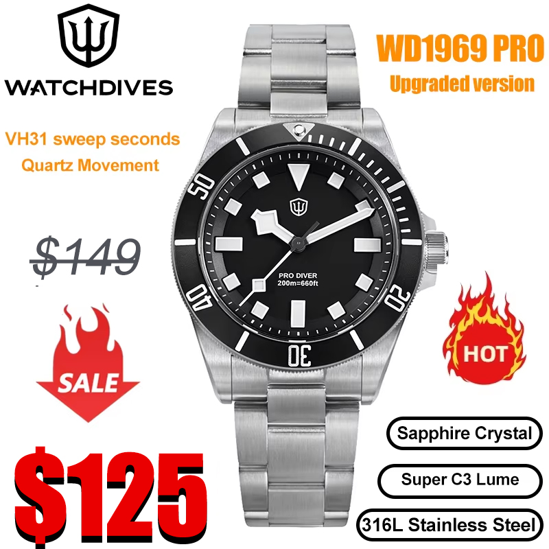 Watchdives WD1969 Pro 38mm Qua - đánh giá và giá Guilloché Dial Watch