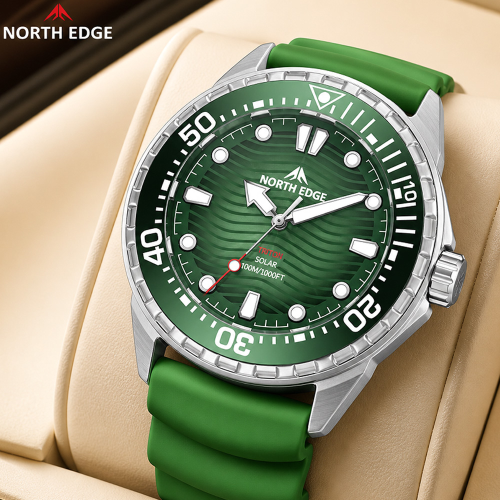 NORTH EDGE TRITON Solar Dive W - đánh giá và giá Diver Watch 300M