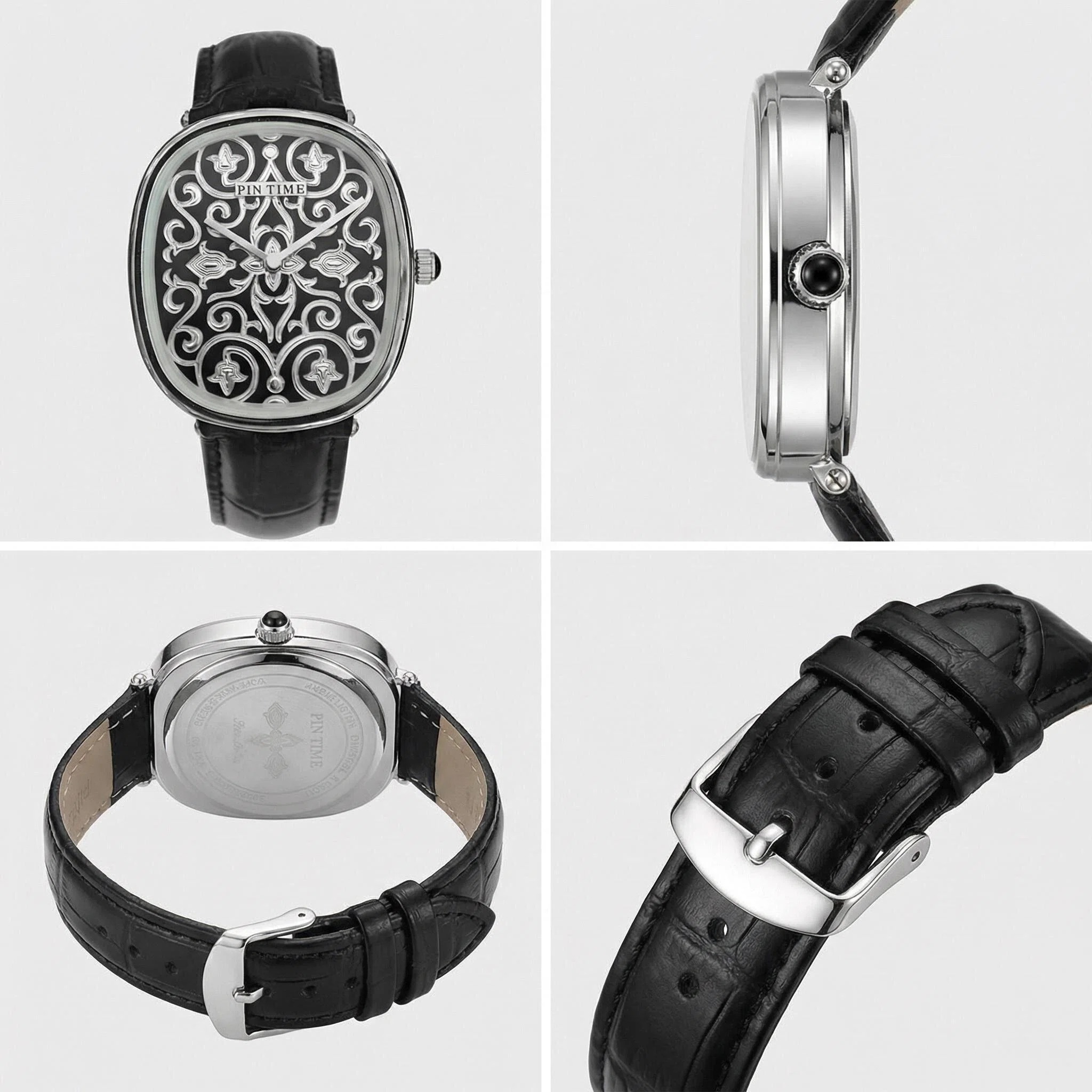 Quartz Watch with 3D Carved De - đánh giá và giá Guilloché Dial Watch