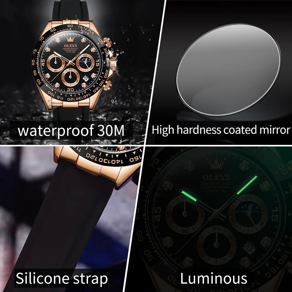 OLEVS 2875 Men's Watches Chron - đánh giá và giá Zen Luxury Watch